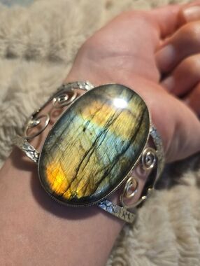 Labordorite Silver Bracelet